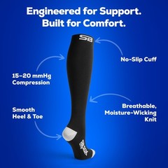 SB SOX Lite Compression Socks for Men & Women (15-20mmHg) – Best Compression …