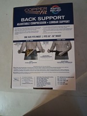 Copper Fit Rapid Relief Back Support 3-in-1 Adjustable Hot/Cold Therapy One Size