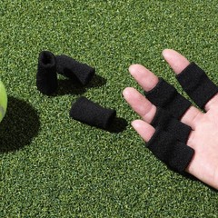 10Pcs Black Sport Finger Sleeves Finger Sleeves Protectors Elastic Finger