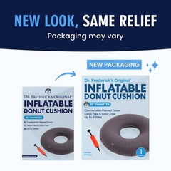 Dr. Frederick’s Original Inflatable Donut Pillow – 18″ 18 Inches – Gray, Gray