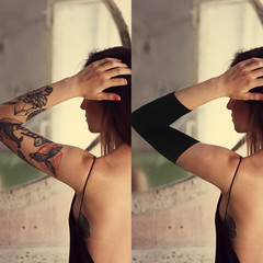 Vicenpal 2 Pairs Tattoo Cover up Sleeve Forearm Arm Sleeves for Women Men Compre