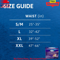 TENA Sensitive Care Overnight Underwear, XL, 56 Count (Waist Size 39in-52in) New