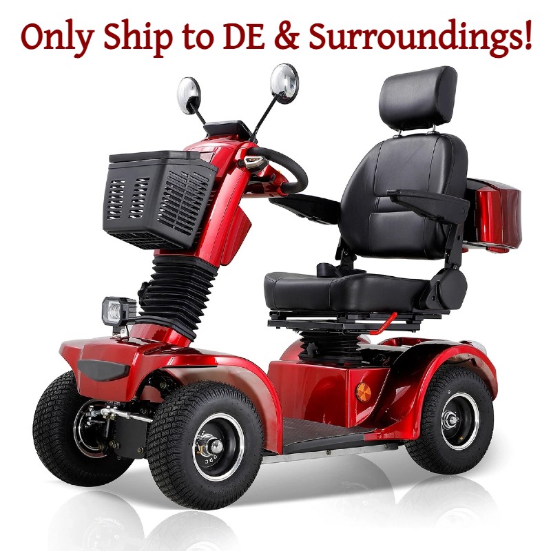 4-Wheel Travel Mobility Scooter 500W 48V 20AH Battery Motor for Adult Senior Red