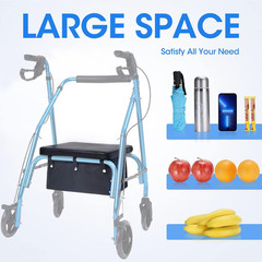 Large Rollator Walker Basket, Under Seat Rollator Bag, Walker Basket for Four Wh