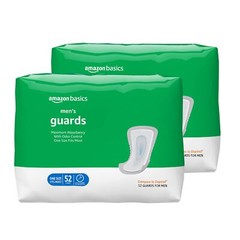 Amazon Basics Incontinence Guards for Men Maximum Absorbency 104 Count 2 Pack