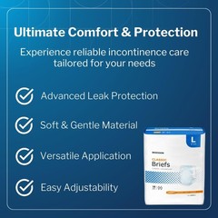 McKesson Classic Briefs, Large, Light Absorbency, Unisex, 58 in, Blue