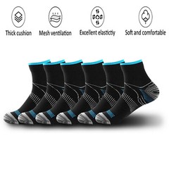 5 Pairs Compression Socks Ankle Sleeve for Plantar Fasciitis Achilles Tendonitis