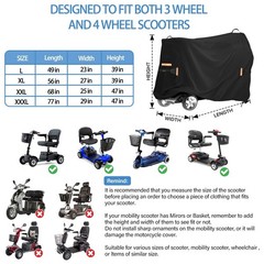 Upgraded Mobility Scooter Storage Cover 600D, Heavy Duty Oxford Fabric Electr…