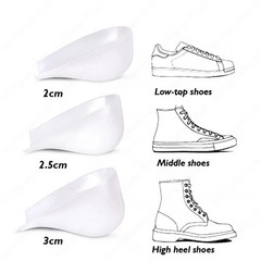 2pcs Gel Silicone Skin-Softening Height Increase Heel Protectors Heel Cups Spurs