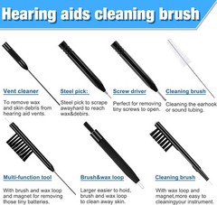Professional Hearing Aid Cleaner Kit 12 – Magnet, Brush, Vent Pin, Cloth, Pouch