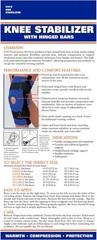 Champion/OTC Knee Stabilizer, Hinged Bars, Neoprene, Blue, (XXX-Large 19.5-21″)