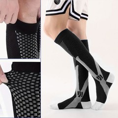 (3 Pairs) 20-30mmHg Compression Socks Calf Support Knee High Sock For Sport Gift