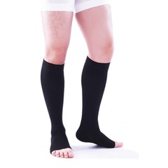 Compression Socks Knee Length Calf Open Toe Circulation Varicose Veins Men Women