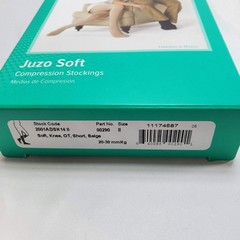 Juzo Soft Compression Stockings Unisex II Beige 20-30 mmHg Open Toe Short NEW