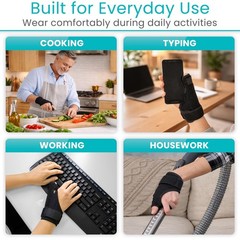 Vive Thumb Brace & Wrist – Carpal Tunnel 1 Count (Pack of 1), Black