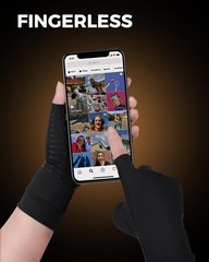 Compression Gloves Fingerless Hand Support Wrist Joint Pain Relief Sleeve
