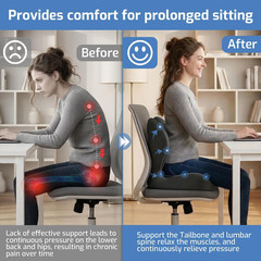 Seat Cushion,Memory Foam Chair Cushion for Office and Car,Ergonomic Coccyx Seat