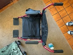 Lightweight Transport Wheelchair – Red