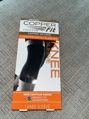 Copper Fit CF2KNLG6 Knee Compression Sleeve – Black