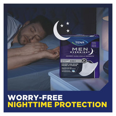 Tena Men Overnight Incontinence Protective Guard, Overnight Absorbency, 30 Ct