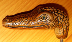 Harvy – Brown Alligator Head Shaped HANDLE ONLY – Made in Italy