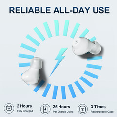 JINGHAO 1 Pair Rechargeable Hearing Aids Touch Operate Hearing Amplifier