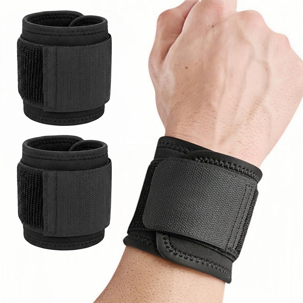 2PCS Adjustable Wrist Support Brace, Compression Wrist Wraps, Wrist Guard