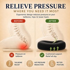 Sleepavo Donut Pillow for Tailbone Pain Relief Hemorrhoid Pillow & Donut Sea…