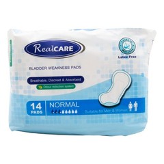56 x REALCARE REAL CARE BLADDER WEAKNESS PADS NORMAL ABSORBENCY 4 (4 x Pk14)