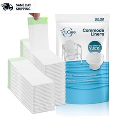 96 Unscented Disposable Commode Liners – Universal Fit for Portable Toilets