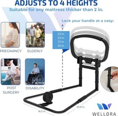 Sturdy Bed Rails Elderly Adults Safety Foldable Adjustable Supports up to 330…