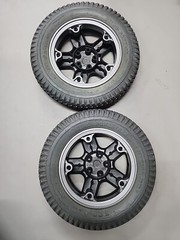 Invacare TDX SP Pr1mo Powertrax 3.00-8 Solid Filled Tires and Wheels WheelChair