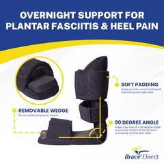 90 Degree Padded Night Sleep Splint for Plantar Fasciitis & Achilles Tendinitis