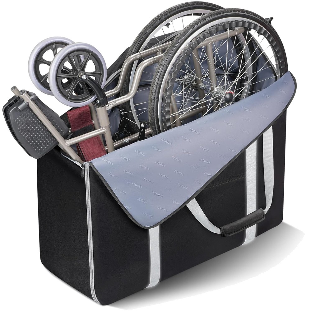 Water-Resistant 34″ L Wheelchair Travel Bag with Double Zippers & Padded Handles