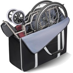 Water-Resistant 34″ L Wheelchair Travel Bag with Double Zippers & Padded Handles