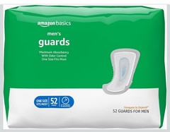 Men’S Incontinence Guards, Maximum Absorbency, 52 Count, (1 Pack of 52) See Note