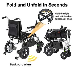 Electric Wheelchair37.5lbs Lightweight Foldable Weight Capacity265lbs Dual Motor