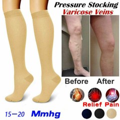 3 Pack Compression Socks (8-15mmHg) Moisture Wicking Support Stockings