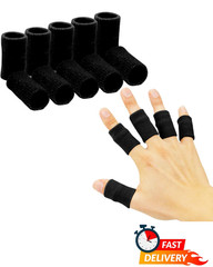 10PCS Finger Sleeves Thumb Splint Brace Compression Support Pain Relief Black
