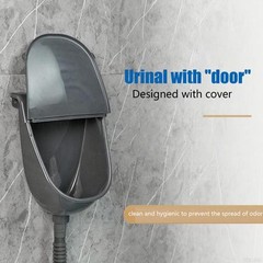 Male Urinal With Lid Adhesive Suction Adjustable No Drill Wall Mounted Urinal