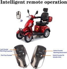 Heavy Duty 4-Wheel Mobility Scooters 31 Miles 3-Speed 800W 500lbs Capacity Blue