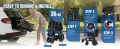 ROBTWOK Lightweight Electric Wheelchair 265lbs Capacity Comfortable for Travel