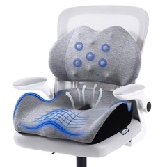 X-Large Memory Foam Seat Cushion – Lumbar Support for Sciatica, Tailbone Relief,