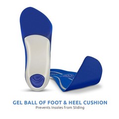 Comfort Zone Tri-Balance Gel Orthotic Insoles for 1 Pair (Pack of 3), Blue