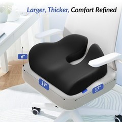 Thickened Seat Cushion, Ergonomic Memory Foam Hemorrhoid Pillow for Hip, Scia…