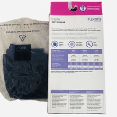 Sigvaris 841C Soft Opaque Knee High 15-20mmHg Compression Stockings Blue Iris SL