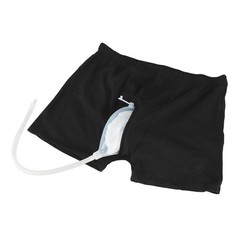 Male Shorts Pee Bag Wearable Men Urinal Bag Elastic Waistband Reusable Portable