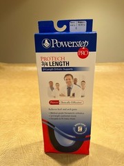 Powerstep Protech 3/4 length Medical-Grade Orthotic Supports (2 PAIR)