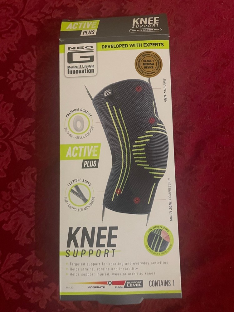 Neo G Active Plus Knee Support Sleeve Size Large Ref 765 Multi Zone Compression