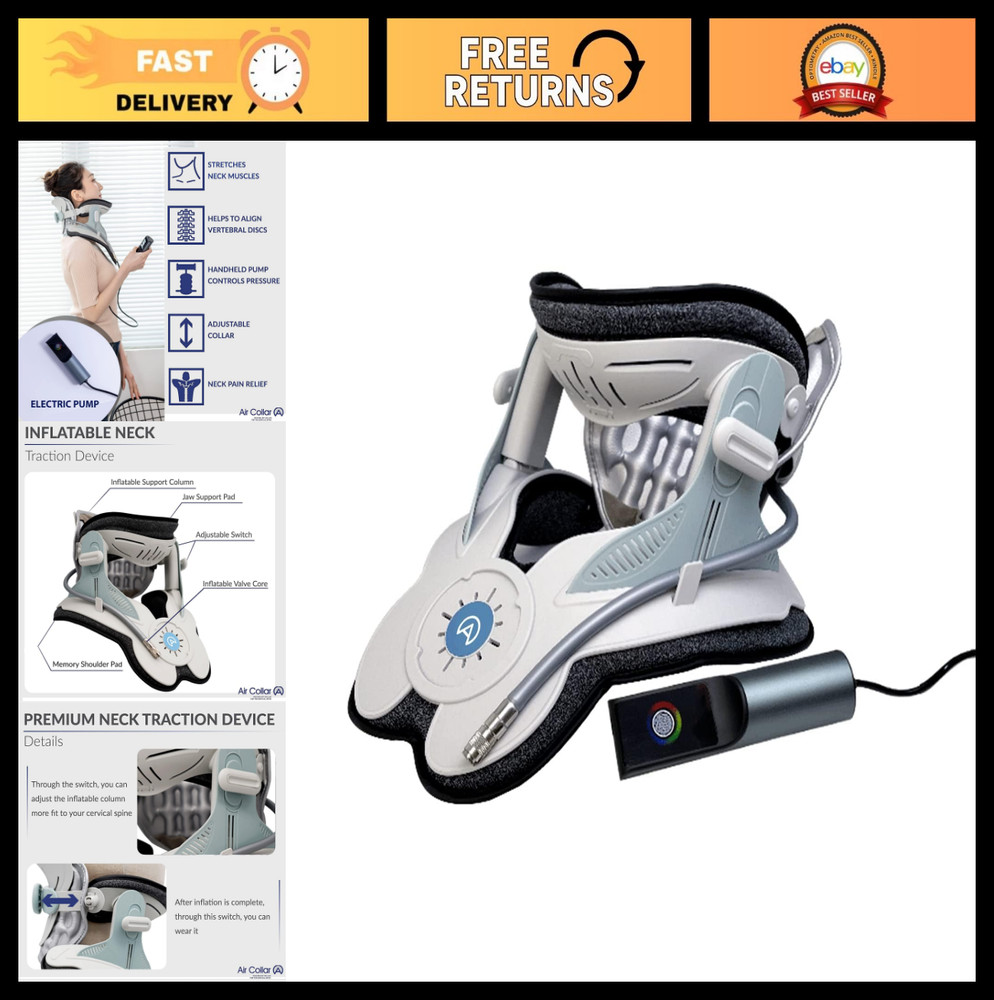 Neck Traction Device – Cervical Stretcher for Pain Relief & Spine Alignment – El